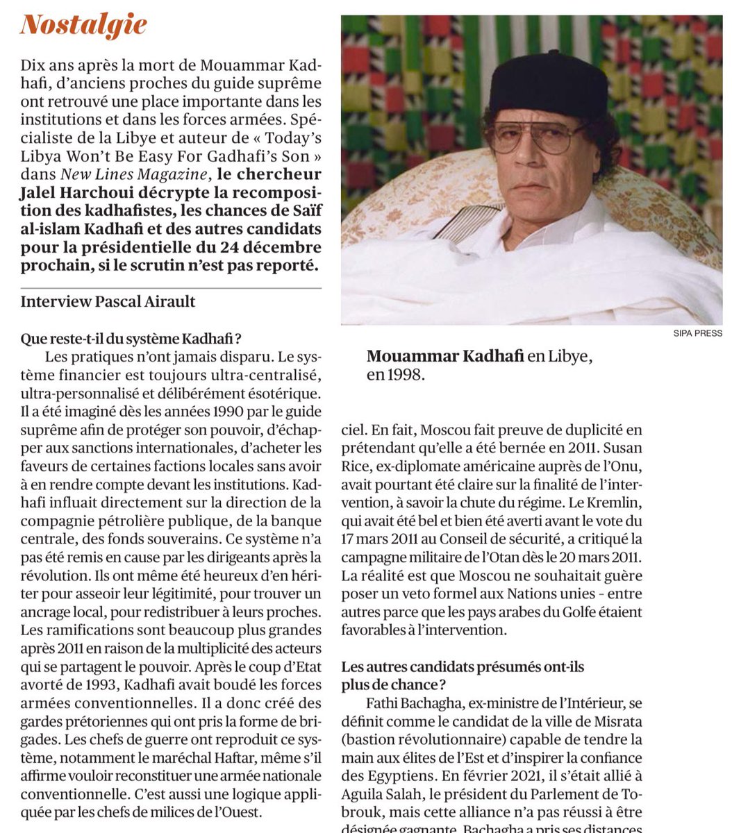 JMJalel_H's tweet photo. #LOpinion asked me about #Qadhafi’s legacy 10 years on.

My response was that present-day #Libya’s Central Bank is the clearest example of how enduring #Qadhafi-style governance has proved to me.

[ See short thread 🧵below on the origins of today’s #CBL ] https://t.co/E0gxQxKKpF