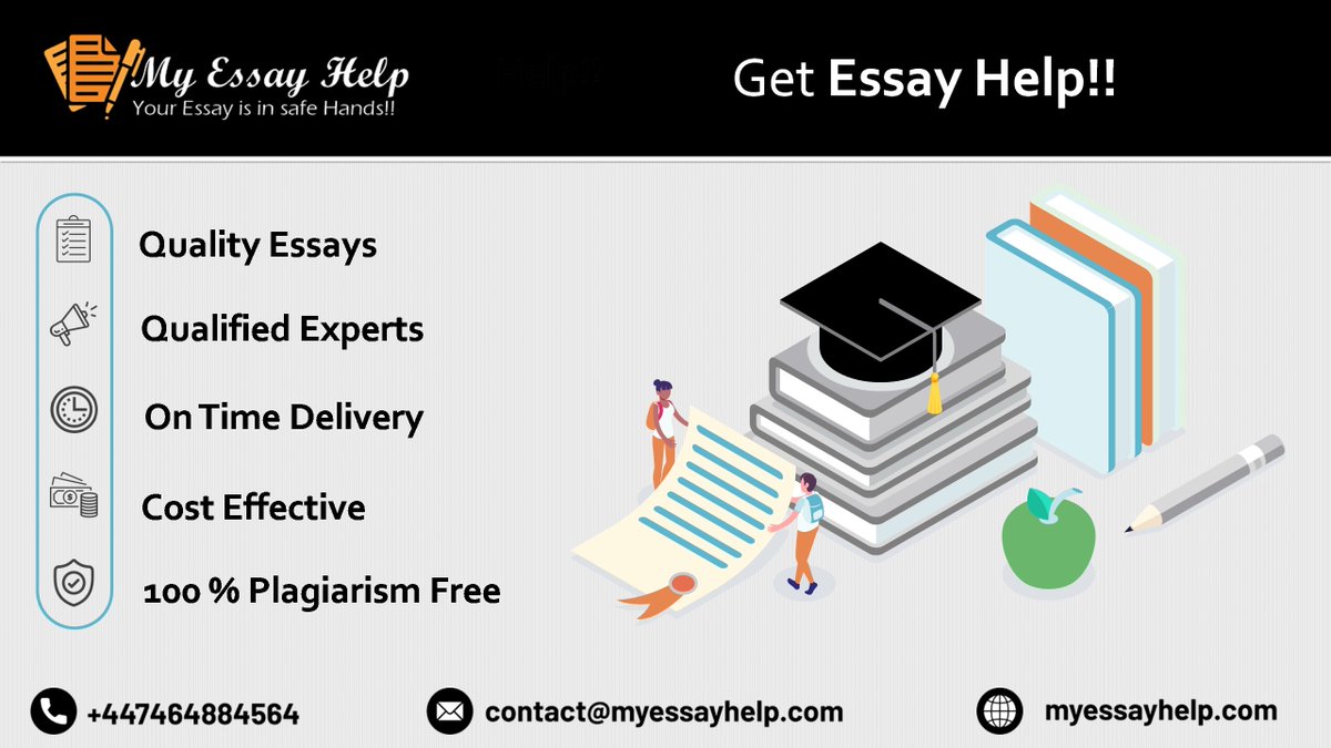 MyEssayHelp2's tweet image. Get assignment help services from My Essay help at affordable price with 100% plagiarism free.

Our features:

On-time delivery

Qualified experts

Cost Effective

#myessayhelp
#assignmenthelp
#assignmentexperts