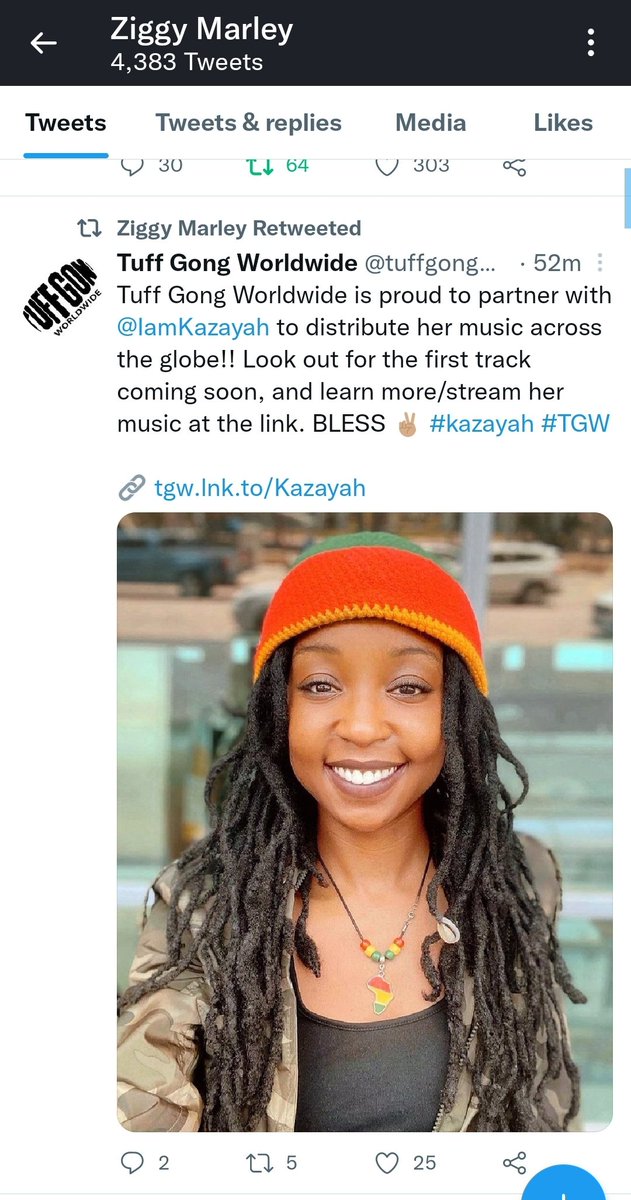 RastafariJams's tweet photo. #RastafariJAMS sends Congratulations to Jamaican Singer-Songwriter @iamkazayah on her partnership with @tuffgongworldwide to distribute her music!

Big up @dovemuzik x @wadadahii x @wadadasowa x @integritytmg &amp; @therastapreneur same way for dem Itributions + all other Itributors https://t.co/vKHUdfzs2c