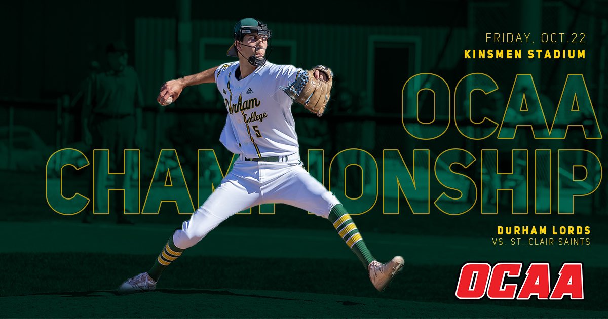 DurhamLords's tweet photo. GAMEDAY | BASE

@durhamcollege 🆚 St. Clair Saints
⏰ 1:30 PM
📍Kinsmen Stadium 
🖥 https://t.co/WPEog0xXn2 
📊 https://t.co/WUDNGmXniO 
#LordsNation https://t.co/EFeecFwevB
