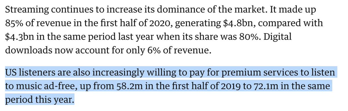 IdeosyncMedia's tweet photo. After 20 years of internet-ad-driven free services, US subscribers showed a preference for ad-free premium content on #streaming services in 2020.
Wouldn't this be a great time to bring back an ad-free sat-radio subscription service like #Worldspace to India? (1/n) https://t.co/bBoeHgIMYI