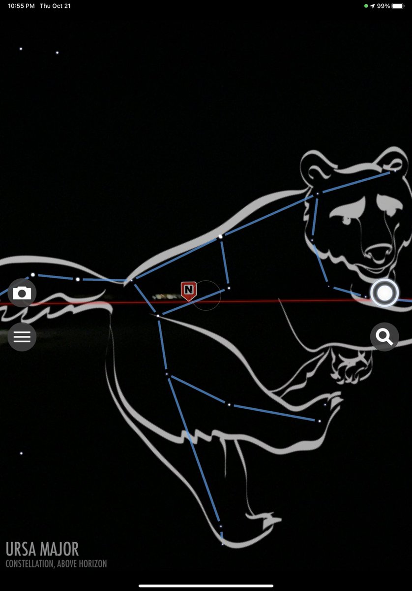 CortneyBlackbu4's tweet photo. Tonight I learned about Wanda Diaz Merced, the blind astronomer. It is crazy how something so visual can also be equally represented with audio. I also love how she made the comment “science belongs to everyone.” 

SkyView- used the real sky as the background, spotted Ursa Major! https://t.co/SpUwpvqcbp