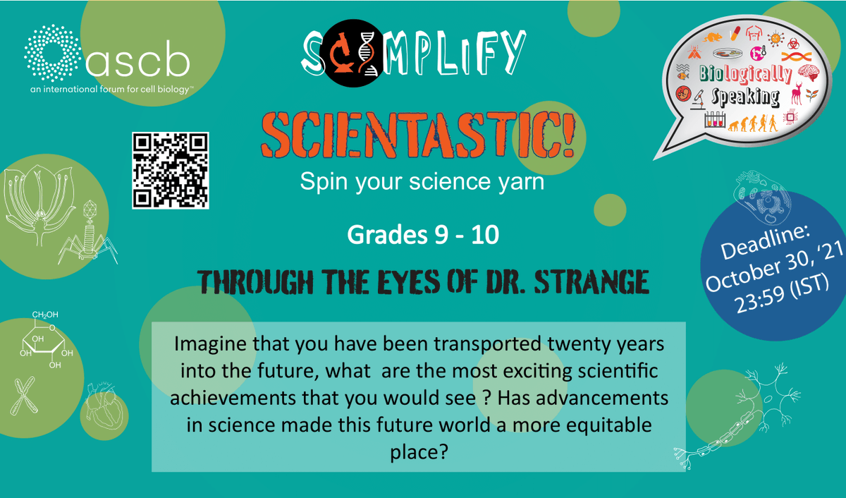 biospeakweb's tweet photo. 𝑺𝒄𝒊𝒆𝒏𝒕𝒂𝒔𝒕𝒊𝒄! invites all the school-children, between grades 9-12, to submit an original story of <1000 words, by 🗓️October 30th.⏰
🌟Exciting prizes for top 2 entries!
🌟Participation certificates for all valid entries.
👉Visit https://t.co/1YHL0fGAjA to learn more! https://t.co/gpOk62BXnJ