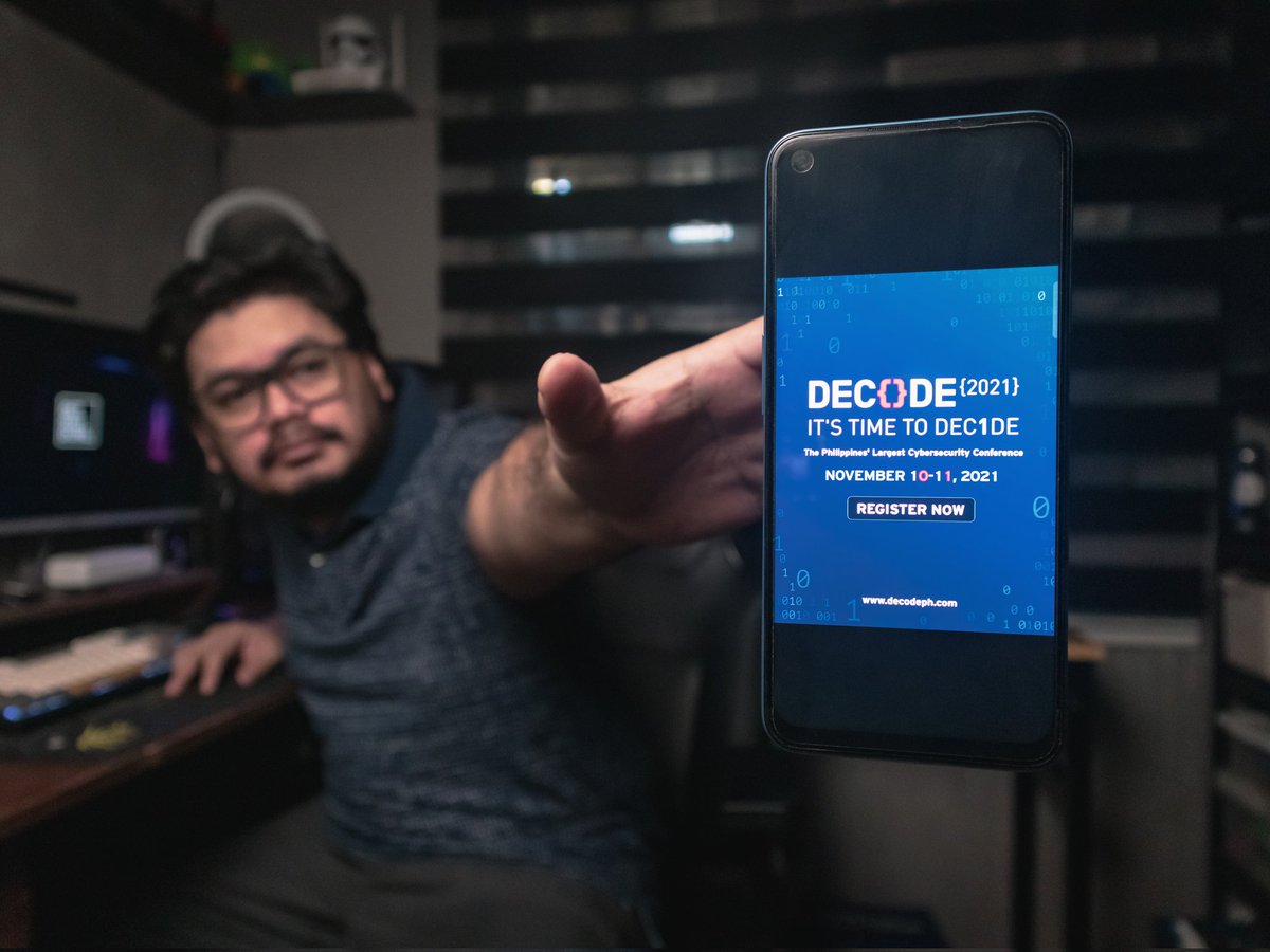 DavaoGeekHub's tweet photo. Be equipped with cybersecurity know-how to rise above a crisis, make informed decisions, and win the war against cyber threats. DECODE 2021 will be on November 10-11.
To secure your slot for free, visit https://t.co/TRuwCH7r5W
#Decode2021 #DecodePH2021 https://t.co/qWBZEaexEm