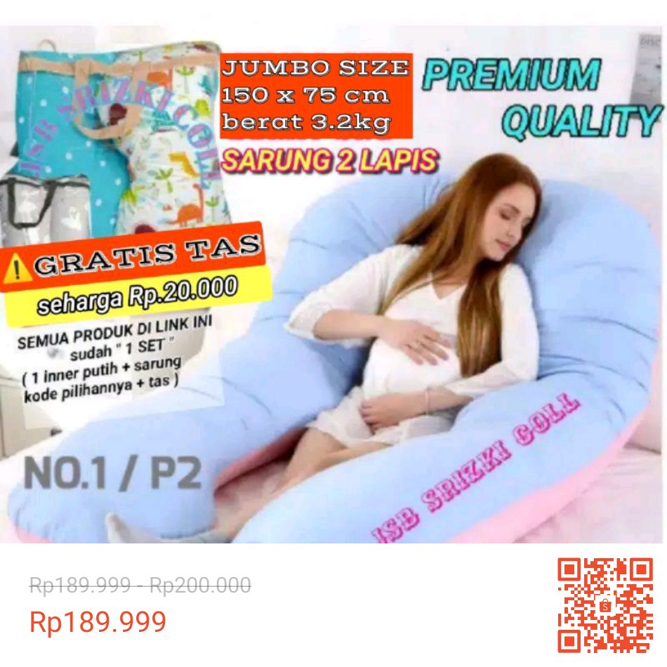 BarCewek's tweet photo. Temukan Bantal hamil / Bantal ibu hamil dan menyusui / JUMBO SIZE premium quality /cod / free tas / best seller 1set dengan potongan 5%! Hanya Rp189.999. Dapatkan segera di Shopee! https://t.co/zIb6P7uxK4 #ShopeeID https://t.co/3rtjdzqLhp