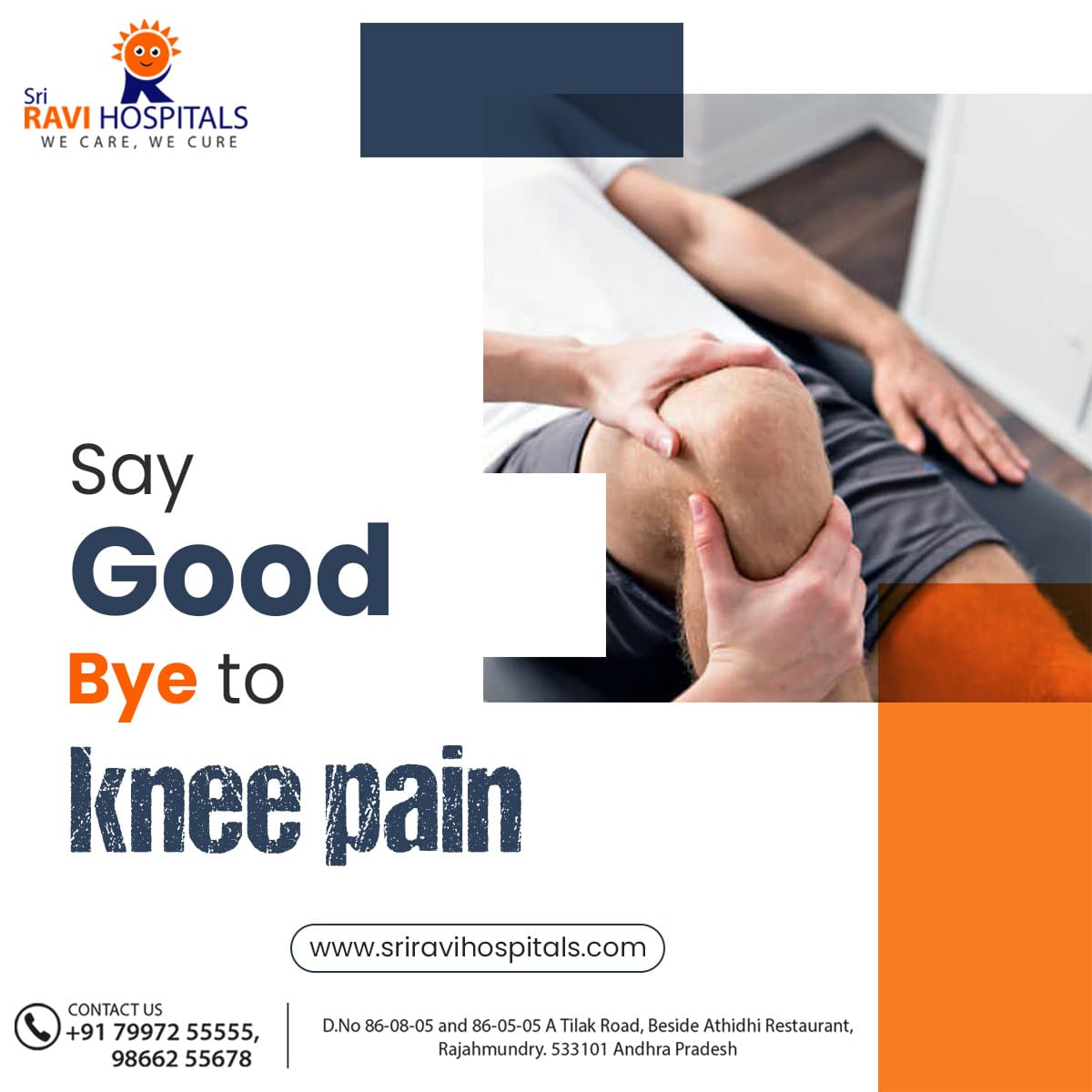 SkinKavitha's tweet photo. Say good bye to knee pain
Follow us on
Instagram: https://t.co/fKX6IWxQu0
LinkedIn: https://t.co/S4MFCd9D3l
#SriRaviHospitals #GeneralMedicine #orthopedics #orthopedicsurgeon   #kneearthroscopy #shoulderarthroscopy #AdvancedTreatment #traumacare #emergencycare https://t.co/BWyX49k4mH
