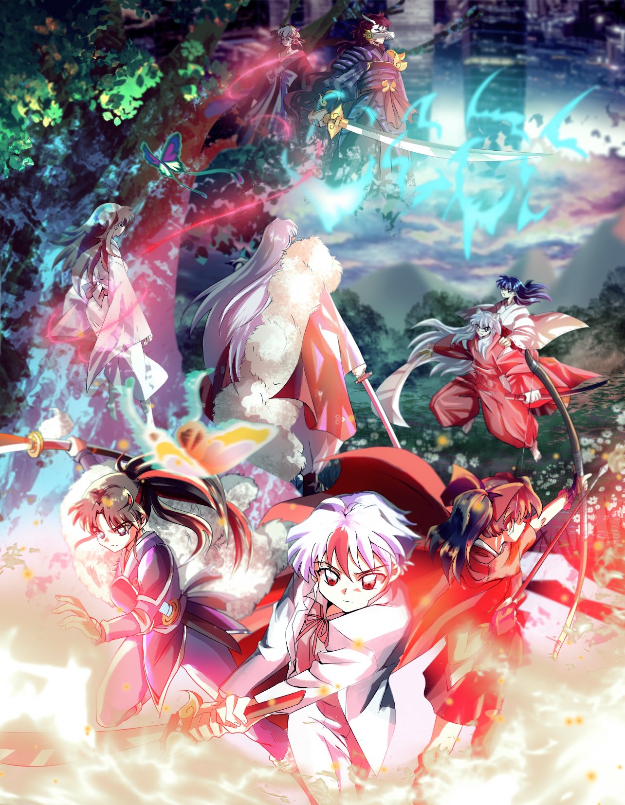 半妖の夜叉姫 犬夜叉 複製原画 A5 せつな とわ りん 殺生丸 受注生産