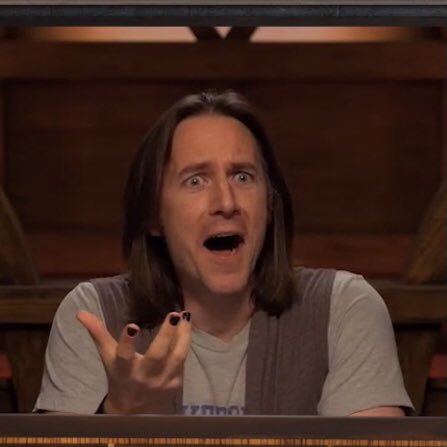 critrolememes's tweet image. Anyways here’s Matt going through every stage of grief plus some new fun bonus ones all at once as Sam reveals his new ‘flask’ 
#CriticalRole #CriticalRoleSpoilers