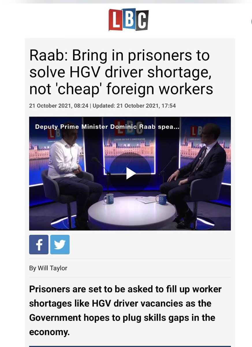 BrexitBuster's tweet photo. So pointless dimwit Dominic ‘Rubbish’ Raab is proposing to exploit prison slave labour as a solution to the UK’s own, self-inflicted HGV driver shortages. Here are a few well-qualified cons who have lorry driving experience… 👇🏻
#RaabIsRubbish #RaabResign #ToryBrexitDisaster https://t.co/nQZjanvuEJ
