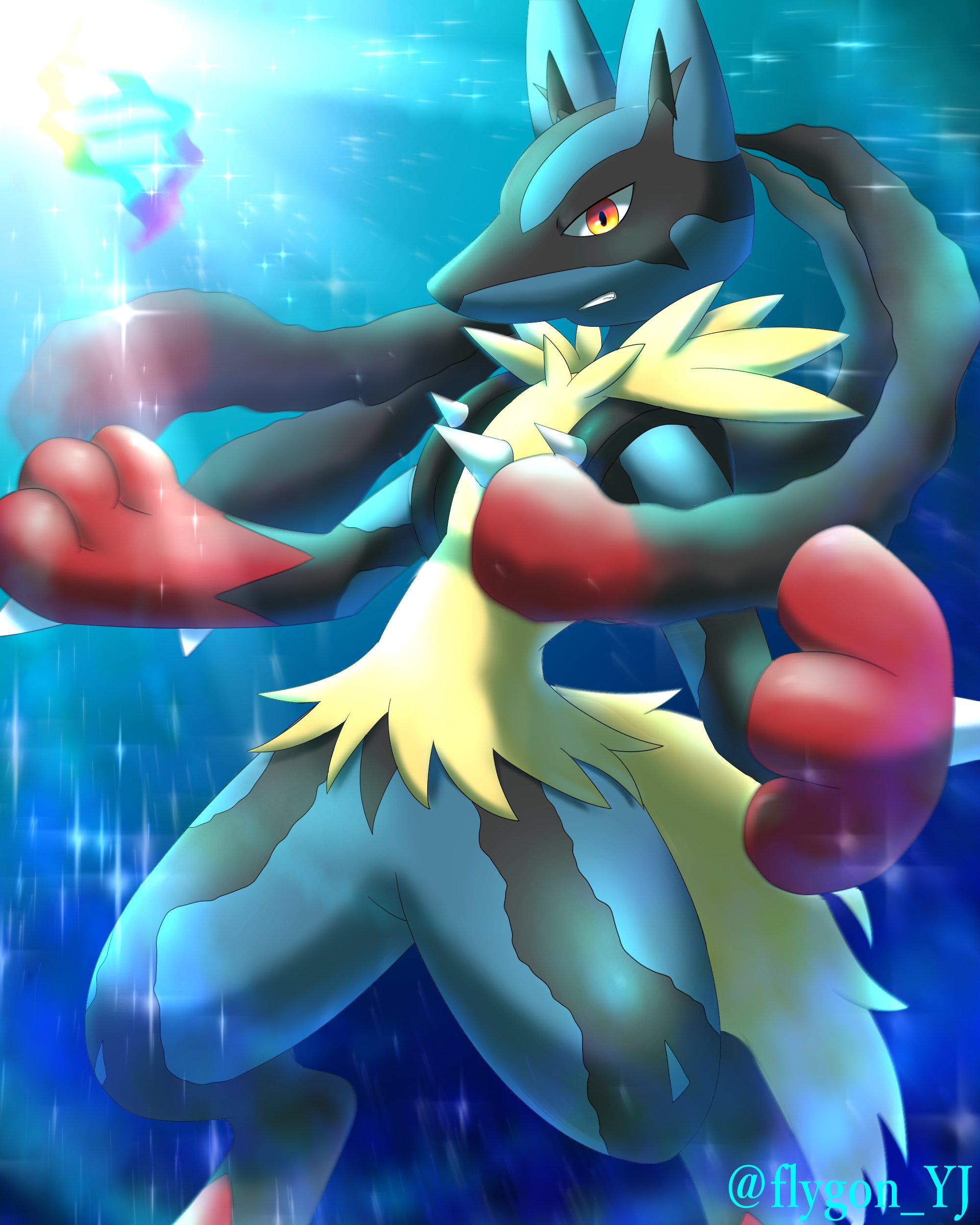 ゆじゅ メガルカリオ ポケモンイラスト メガルカリオ ルカリオ Lucario T Co Dpna3d3r6x Twitter