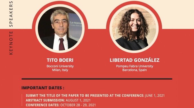 CONFERENCE ALERT! Applied Economics Conference: Labour, Health, Education and Welfare, October 28 - 29, 2021 Belgrade, Serbia. Program is out, as well as the online joining links: ien.bg.ac.rs/ies-conference… @laralebedinski @MarkoVladi @LibertadGonLu @Tboeri