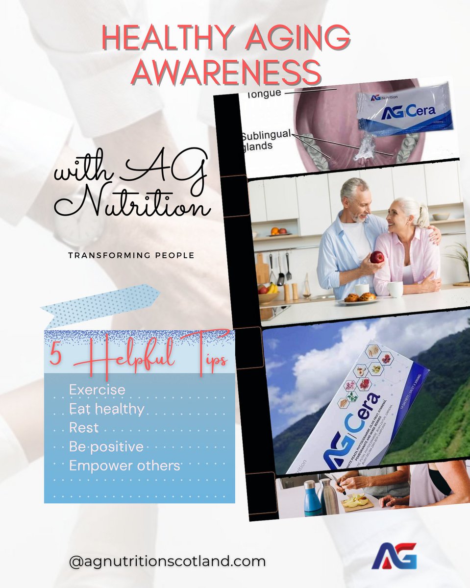 ag_nutrition's tweet photo. As we age, our bodies need a bit more tender care. AG Nutrition brings you the best ingredients nature has to offer through modern technology in supplementation, offering you just that loving tender care your body deserves.
#agnutrition, #agcera, #transformingpeople, #aging https://t.co/ixKZZhZG0A