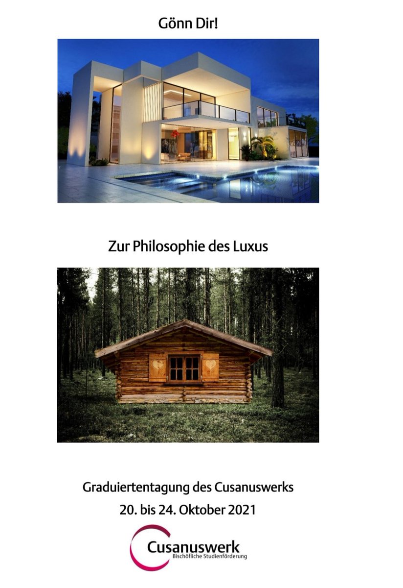 CarolinHillenb1's tweet photo. 💡 Was ist #Luxus?
Wie kommt es zu Luxus & welche Konsequenzen hat er?
Kann er #nachhaltig sein?
Darüber diskutieren wir bei der
#Graduiertentagung als Promotionsstipendiat:innen des @Cusanuswerk 🗣
#Cusanuswerk #Stipendium #PhD https://t.co/KXSvBPLu5s