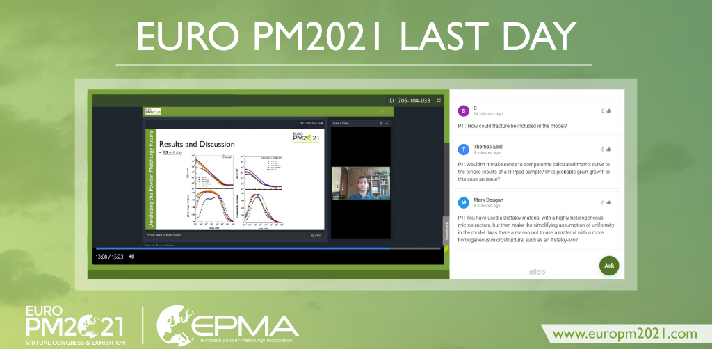 Today is the last day of the #EuroPM2021 Congress &amp; Exhibition!
europm2021.com