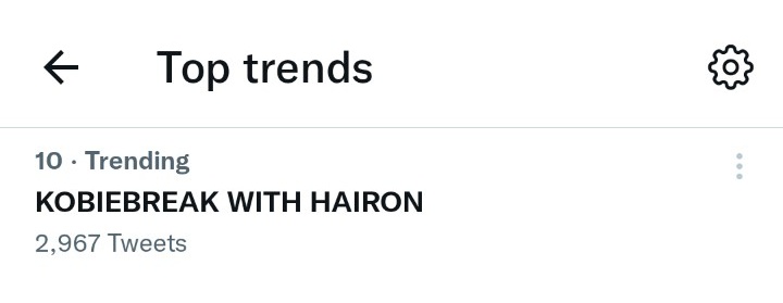 KobieBrownies's tweet photo. Trending at ten spot Thankyou so much everyone

@HaiRonOFC 
KOBIEBREAK WITH HAIRON https://t.co/6fn1K8xncx