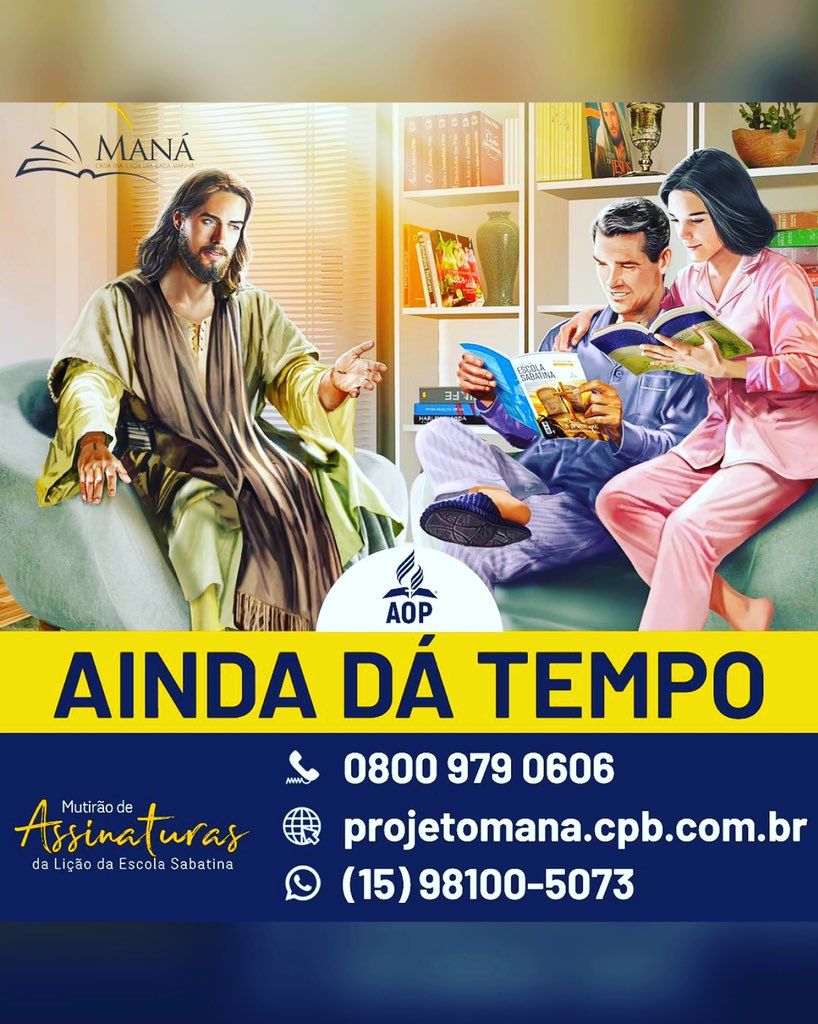 Daniel_Budal's tweet image. 💠 Não deixe de fazer a sua assinatura da Lição da Escola Sabatina e garanta seu Maná para 2022!🙏🏻🤗❤️ #Maná2021  #DistritoCidadeSul  #AOPéTOP