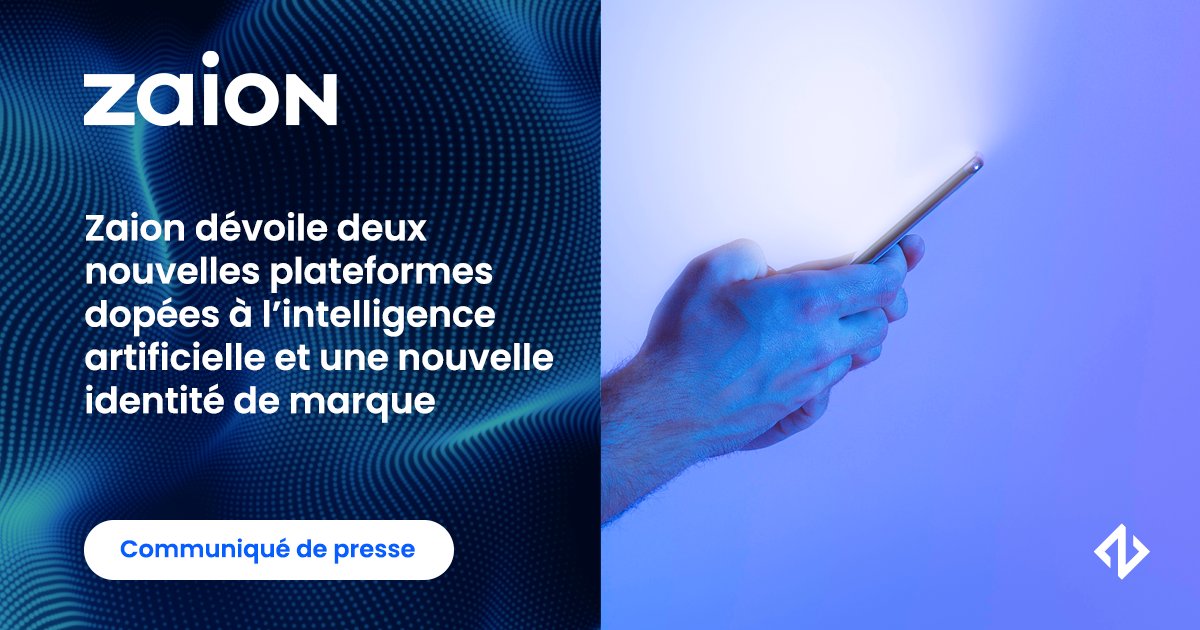 Zaion_IA's tweet photo. Zaion dévoile deux nouvelles plateformes dopées à l'intelligence artificielle et une nouvelle identité de marque.
#callbot #zaion #messagingbot #IA #intelligenceartificielle #conseiller #superviseur #relationclient 
https://t.co/M1Wr9EAYCn https://t.co/Yfy8sXtlAr