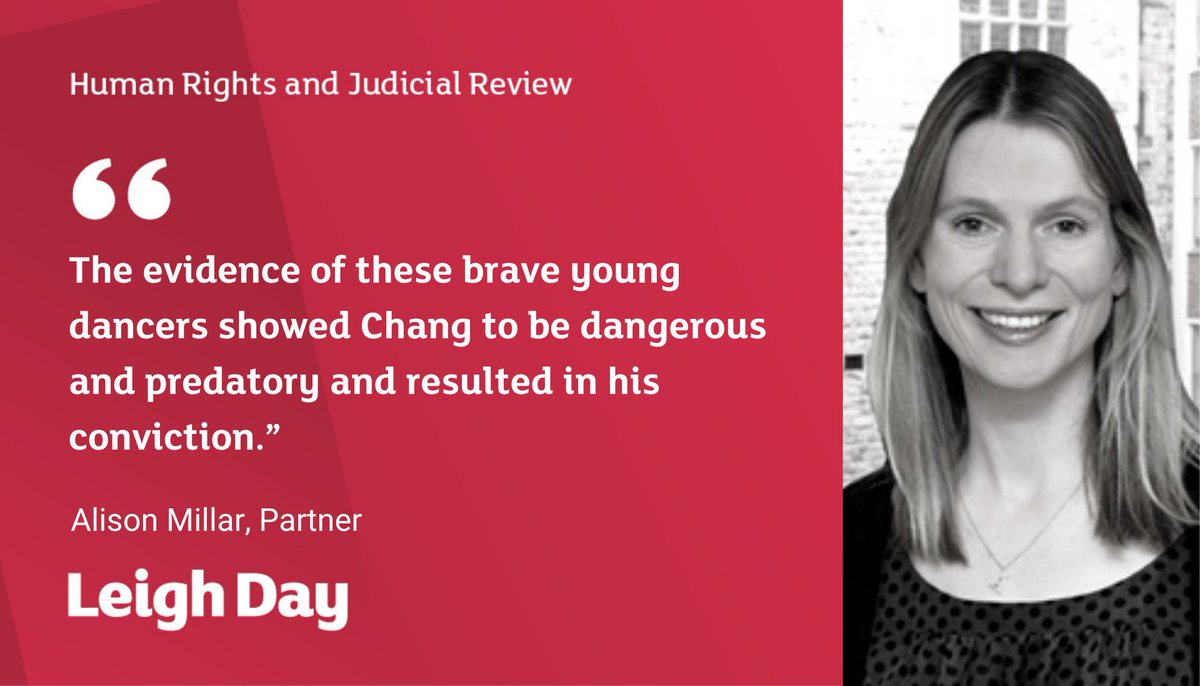 LeighDay_Law's tweet photo. Abuse lawyer @AllymMillar  has commended the bravery of dancers who exposed the crimes of a former principal dancer jailed this week for the sexual assault of young female students at the English National Ballet and Young Dancers Academy
https://t.co/MDEEFgkUQI https://t.co/evj6I5Hx58