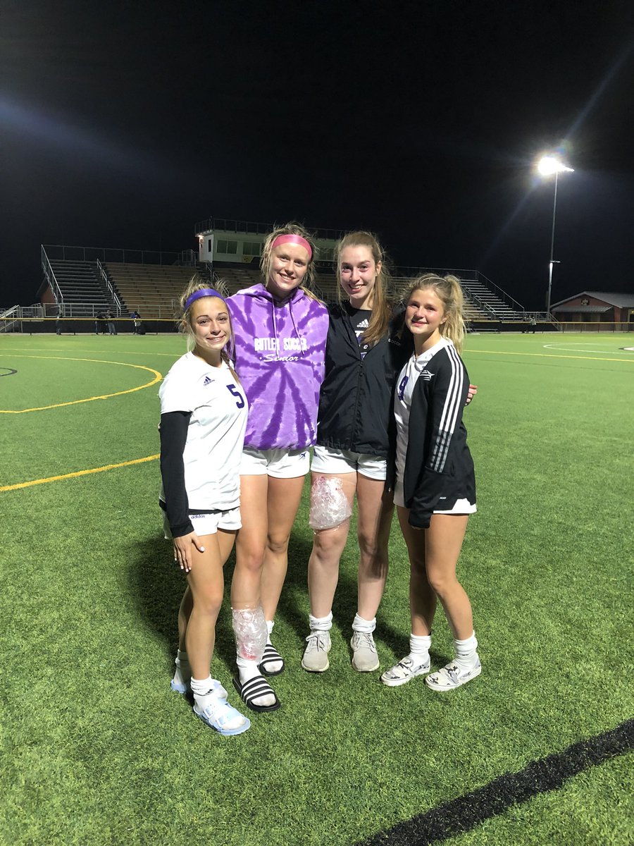 Our season may have ended tonight, but this team, led by these senior captains played their hearts out all year long, won some great games along the way, and more importantly created lasting memories and friendships! The future of Aviator soccer looks bright!  #WeAreAviators 💜💛