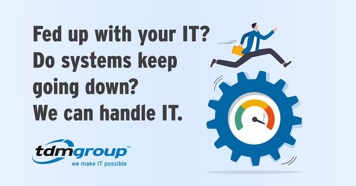 tdmgroup's tweet photo. Focus on your business while we handle your IT issues. For more information: https://t.co/4q3XLZzFR0 

#tdmgroup #MBiTS #ITpartner #ITSupport #ITService #ManagedBusinessITService https://t.co/xfUUP0oQpv