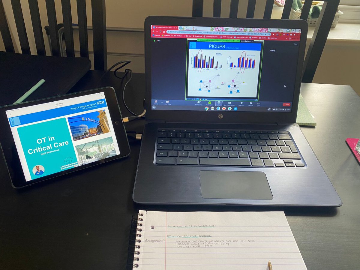 WAHT_OT's tweet image. This week our Senior Neuro OT’s enjoyed attending @kchccuot virtual course on role of #OT in Critical Care #learningtogether  #ValueOT #Training