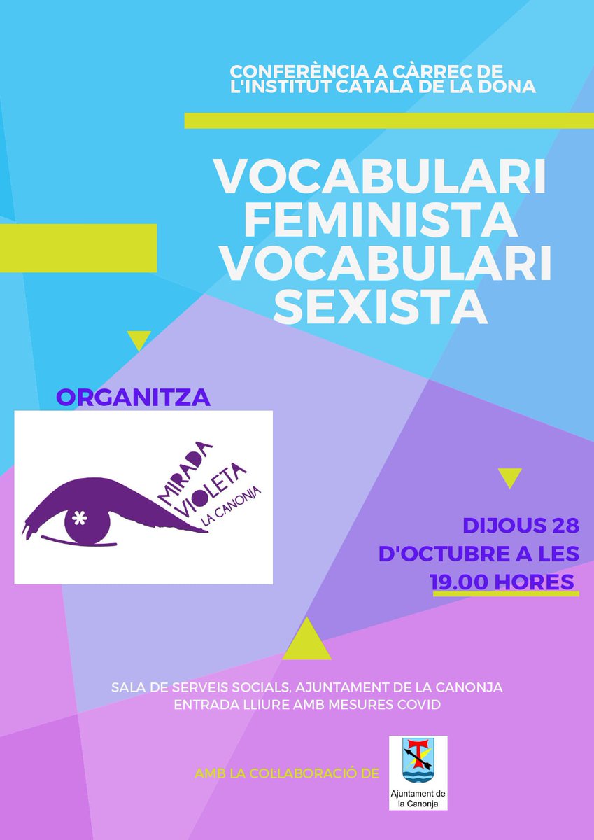 somlacanonja's tweet photo. 📢Aquest dijous vinent la Mirada Violeta organitza una conferència molt interessant, no us ho perdeu!
Allí ens veiem!🟣✊
@violeta_mirada https://t.co/saPNWZaq9F