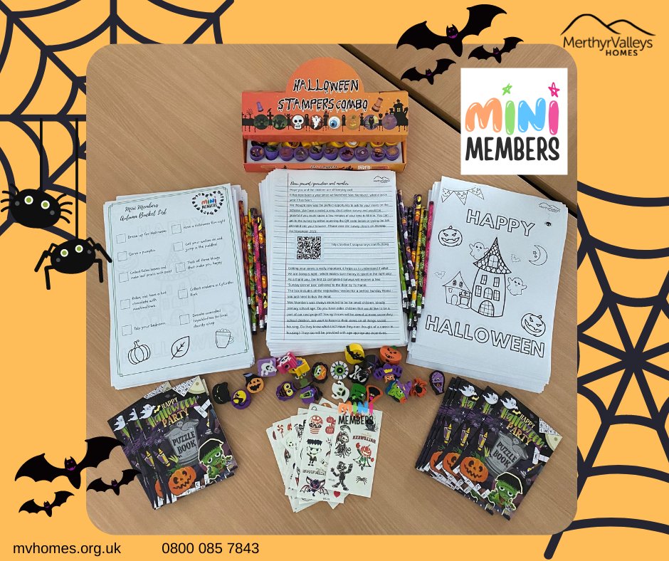 MerthyrVH's tweet photo. Mini Members Halloween packs are being sent. We hope they all enjoy them!
The pack will include a survey for the adults to complete, we would love to know what you think of #MiniMembers the first 15 surveys we receive will get a FREE Sunday dinner veg box delivered by Ty Pantri https://t.co/Er0xC1MY8R