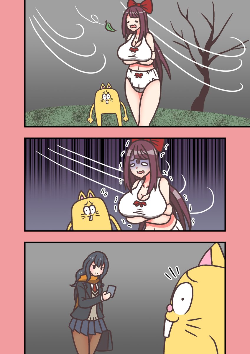 #モデ猫
#創作漫画 
#マンガが読めるハッシュタグ 
#漫画が読めるハッシュタグ 
#フルパーセント

モデル体型の長足ネコチャンのおはなし(仮)
第9話「パンスト」

近頃急に寒くなったので、寒さに関係するこの回を再掲です。

1/3 