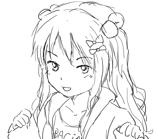 #見た人も無言で白い何かをあげる 
去年の始め頃に描いた絵はだいたい白い 