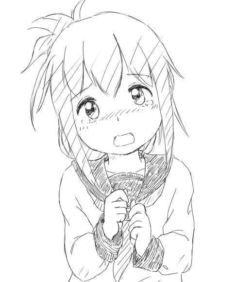 #見た人も無言で白い何かをあげる 
去年の始め頃に描いた絵はだいたい白い 