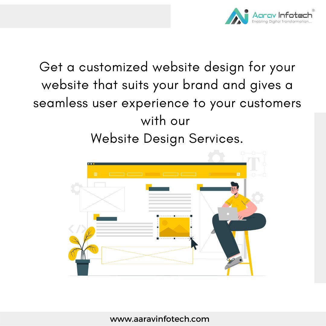 aaravinfotech's tweet photo. Get a customized website design for your website that suits your brand and gives a seamless user experience to your customers with our Website Design Services. To know more:- https://t.co/TEGkDKe3kB
#Website_Design_Services
#Web_Design_Services
#Website_Design https://t.co/1Gkh2qNdWi