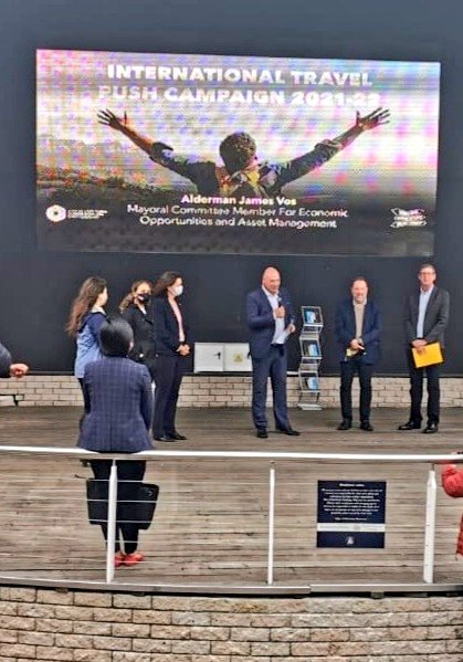 lovecapetown's tweet image. We are gearing up to welcome you. 🎉Alderman @VosJames officially launched the International Travel Push Campaign 2021-22 by @CityofCT this morning @VandAWaterfront. 
#lovecapetown
#capetown
#discoverwesterncape
#explorecapetown #capetownsouthafrica