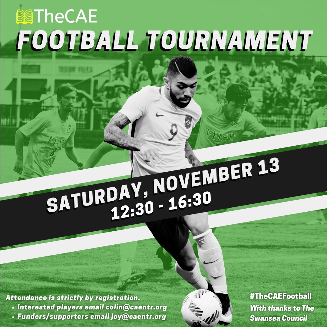 Sign up for #TheCAEFootball tournament now by emailing colin@caentr.org