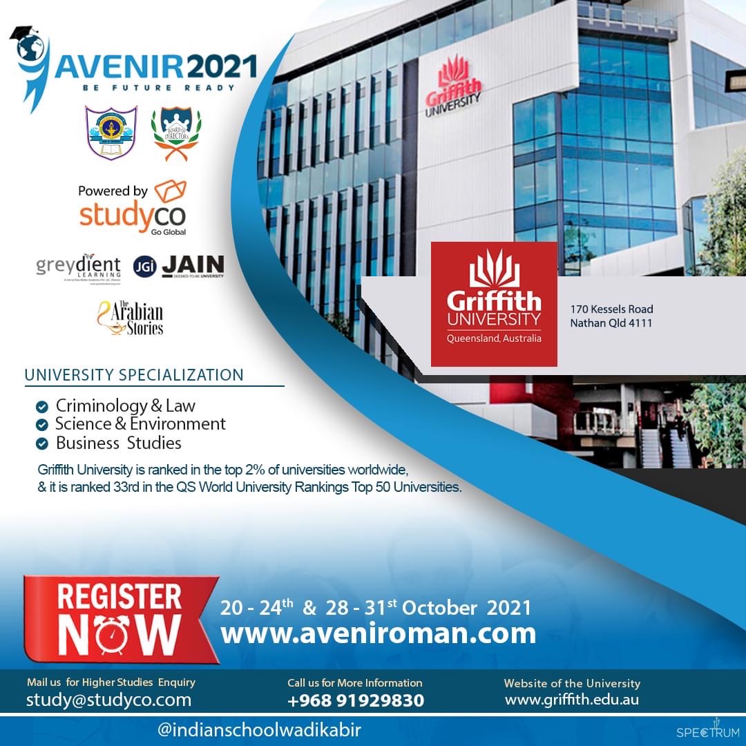 arabian_stories's tweet photo. Numerous Career Options.
Plethora of Higher Education Opportunities.
Inspirational Thoughts &amp; Motivational Speeches.
Never miss this opportunity to be there at AVENIR2021
Register @ https://t.co/6Tm0lKS0gv
#avenir #avenir2021 #iswk #indianschoolwadikabir #iswkoman #higherstudies https://t.co/dVe9P3jKou