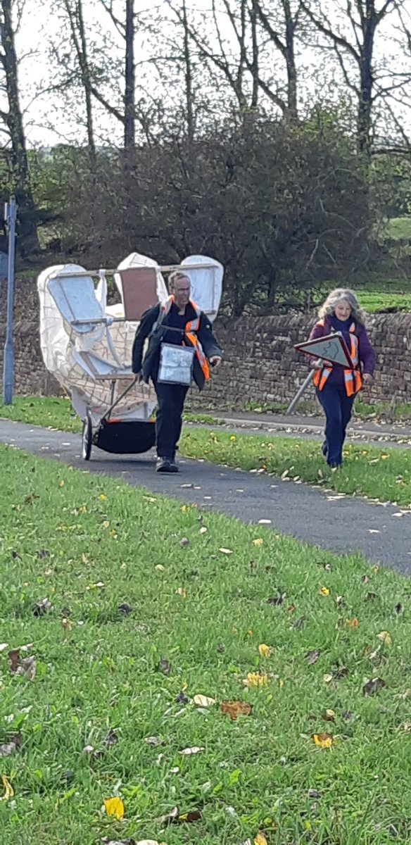 Seen being near Penrith...polar bear taking the pedestrian route way to Glasgow for <a href="/COP26/">COP26</a>