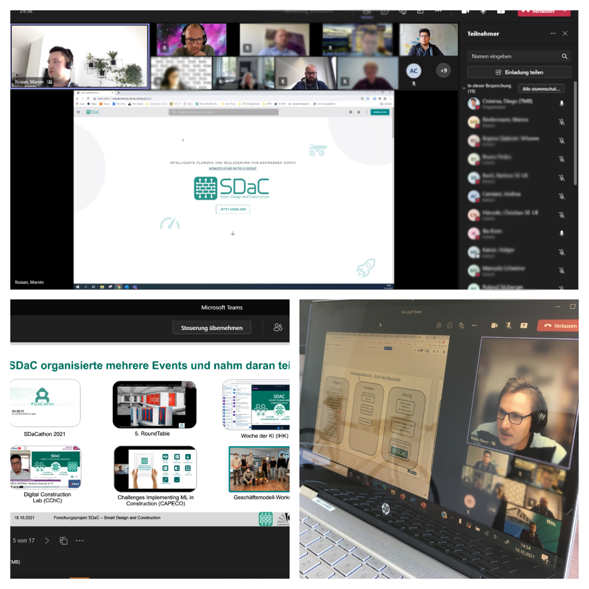 Letzten Montag, 18.10, konnten wir bei unserem zweiten #Netzwerktreffen die technischen #Prototypen unseren Assoziierten Partnern und anderen interessierten Organisationen zeigen.
Wir danken den teilnehmenden Unternehmen und Organisationen!