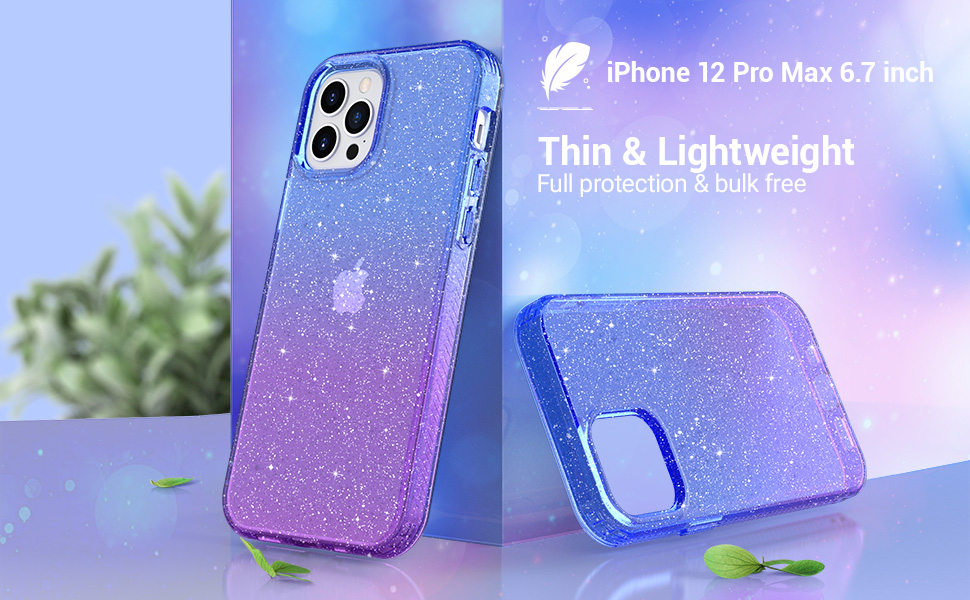 ULAK Gradient purple color, bling sparkle cute slim case designed for girls and women🥰

Super shockproof drop protection for iPhone 12 Pro Max 6.7 inch 👊
amzn.to/3aYZbCv
