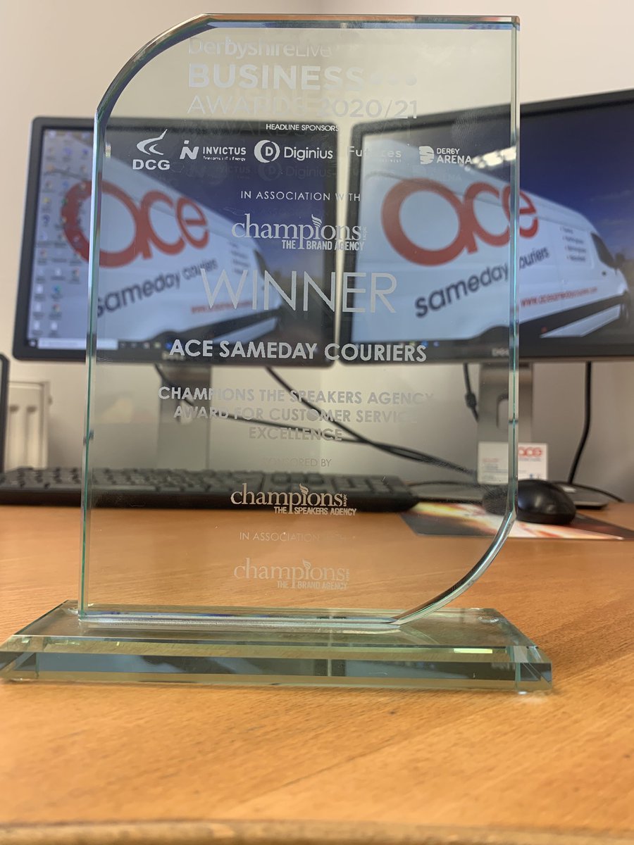 What a fantastic evening <a href="/derby_arena/">Derby Arena</a> for #DLBA2021 Our trophy looks great in the office this morning! ⁦<a href="/ChampionsUKplc/">Champions (UK) plc</a>⁩