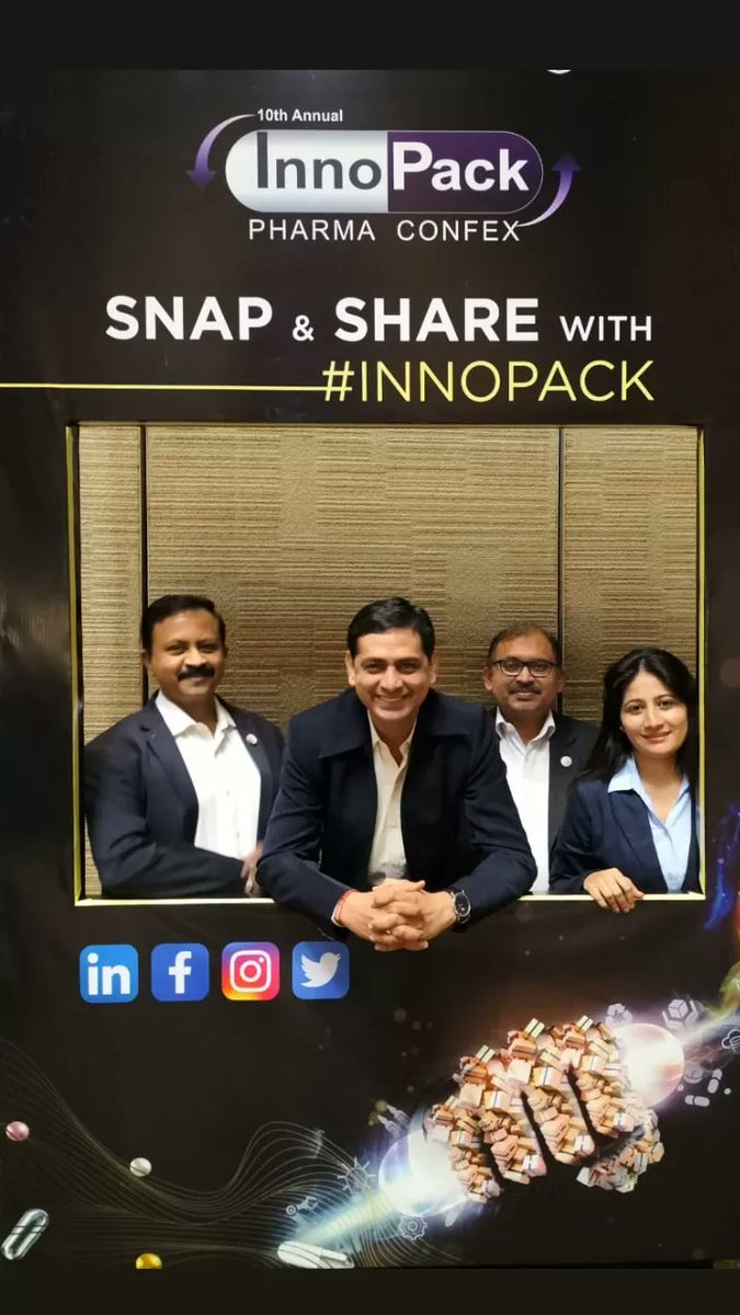 kinj32's tweet photo. Glimpse from @InnoPackPharma with team of @AntaresVision #innopack #innovation #packagingevent #pharmasupplychain https://t.co/bksE7tvxpf