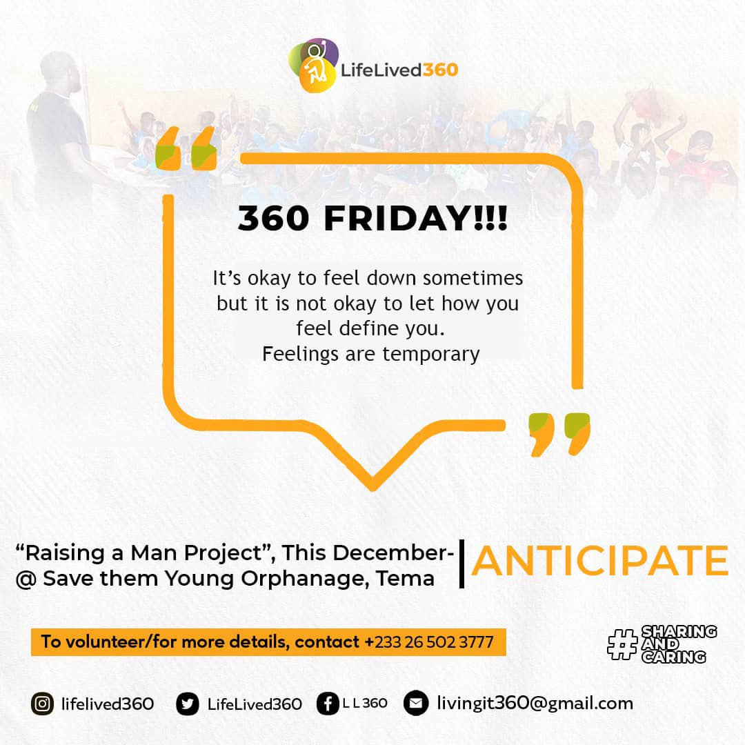 LifeLived360's tweet photo. If anything would define you, it should not be your feelings. 

Enjoy the weekend🎊🎊🎊

#360Friday #sharingandcaring 
#RaisingAManProject Loading🔥🔥🔥🔥 https://t.co/HMi1cOdT5C