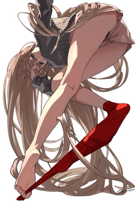 靴下を脱ぐ 