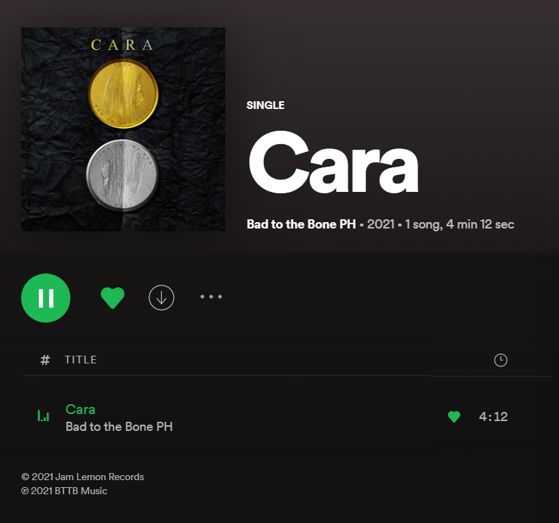 jamlemonrecords's tweet photo. CARA by Bad to the Bone is now out on major streaming services!
Listen on Spotify: https://t.co/LJeFtWepfX
Follow, save, share, and add to playlist! 

#badtotheboneph #bttbcara #babypandastudio
#jamlemonrecords #bringbackthesound https://t.co/Xm1cJBF6Dp