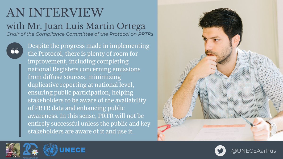UNECEAarhus's tweet photo. “Despite progress made in implementing the Protocol on #PRTRs, there is plenty of room for improvement, including completing national Registers concerning #emissions from diffuse sources”
Interview👉https://t.co/iatrWuba0a
#PRTRMoPP4 #20yrOfAarhus #AarhusConvention #pollution https://t.co/IH0DCh2pZU