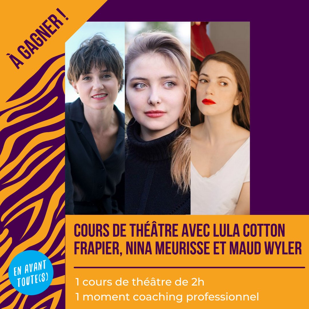 enavanttoutes's tweet photo. Vivez l'expérience d'un cours de théâtre exclusif et un coaching avec @Lula_Cotton , Nina Meurisse et Maud Wyler🎭

👉https://t.co/q1Rz5YlZAj https://t.co/3WutSCwMxM