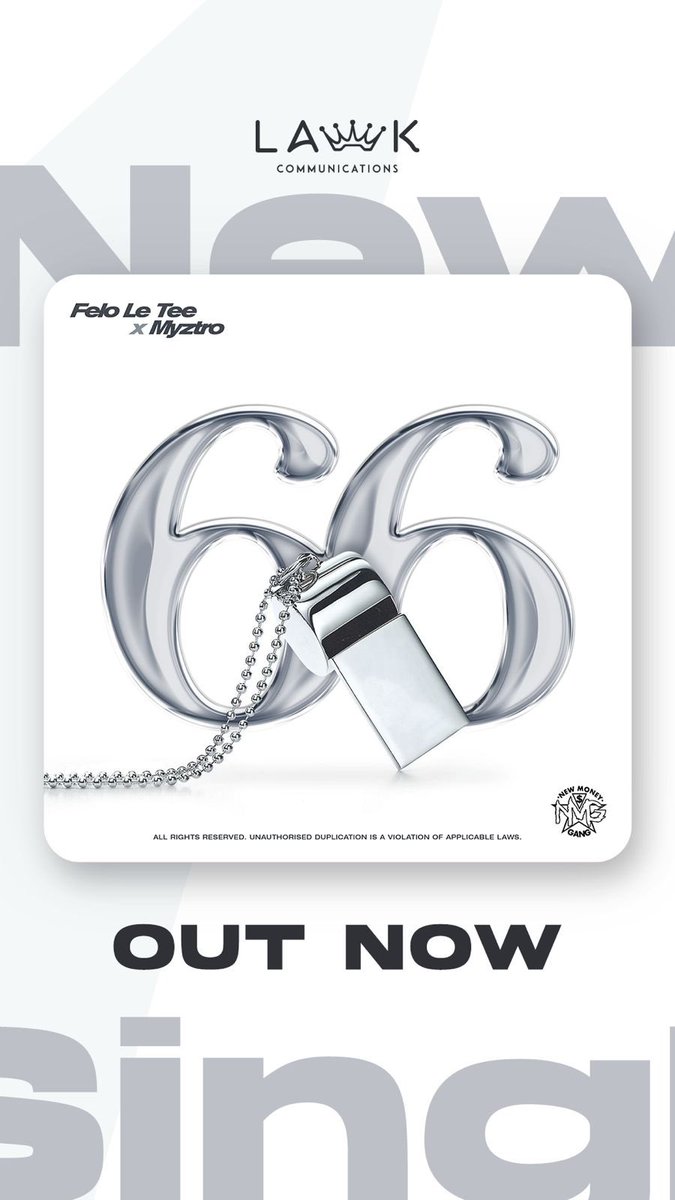 “66” is officially available on all streaming platforms‼️ Link: FeloMyztro.lnk.to/FeloMyztro66 #lawkcommunications #lawk #artist #newmoneygang