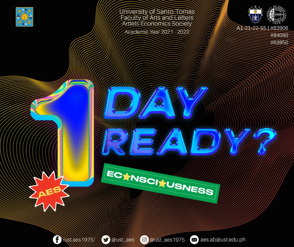 UST_AES's tweet photo. Ready your tickets! 🎟

Only one more day before we finally cross the threshold into the realm of Economics! Imagine the wonders we’ll see! ⛩🌞

Get some rest, Ekonomistas! You’re going to need it to keep up with tomorrow’s fun-filled events! See you there! 🥂👋

(1/3) https://t.co/nlUP8JbWE8