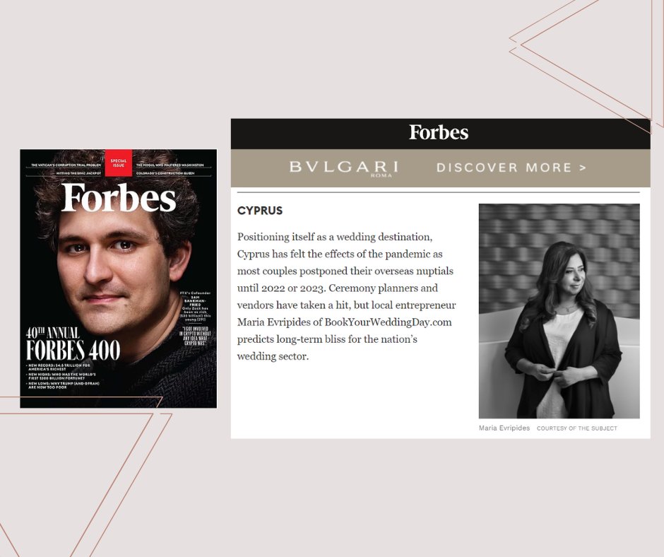 It's a great #honor to be selected by #ForbesUS to be featured in the Oct/Nov 2021 issue as part of the "World of Forbes" page, representing #Cyprus.
On this page, there are summaries of articles from each of the 37 #Forbes published around the globe. 
bit.ly/3C3KLwL