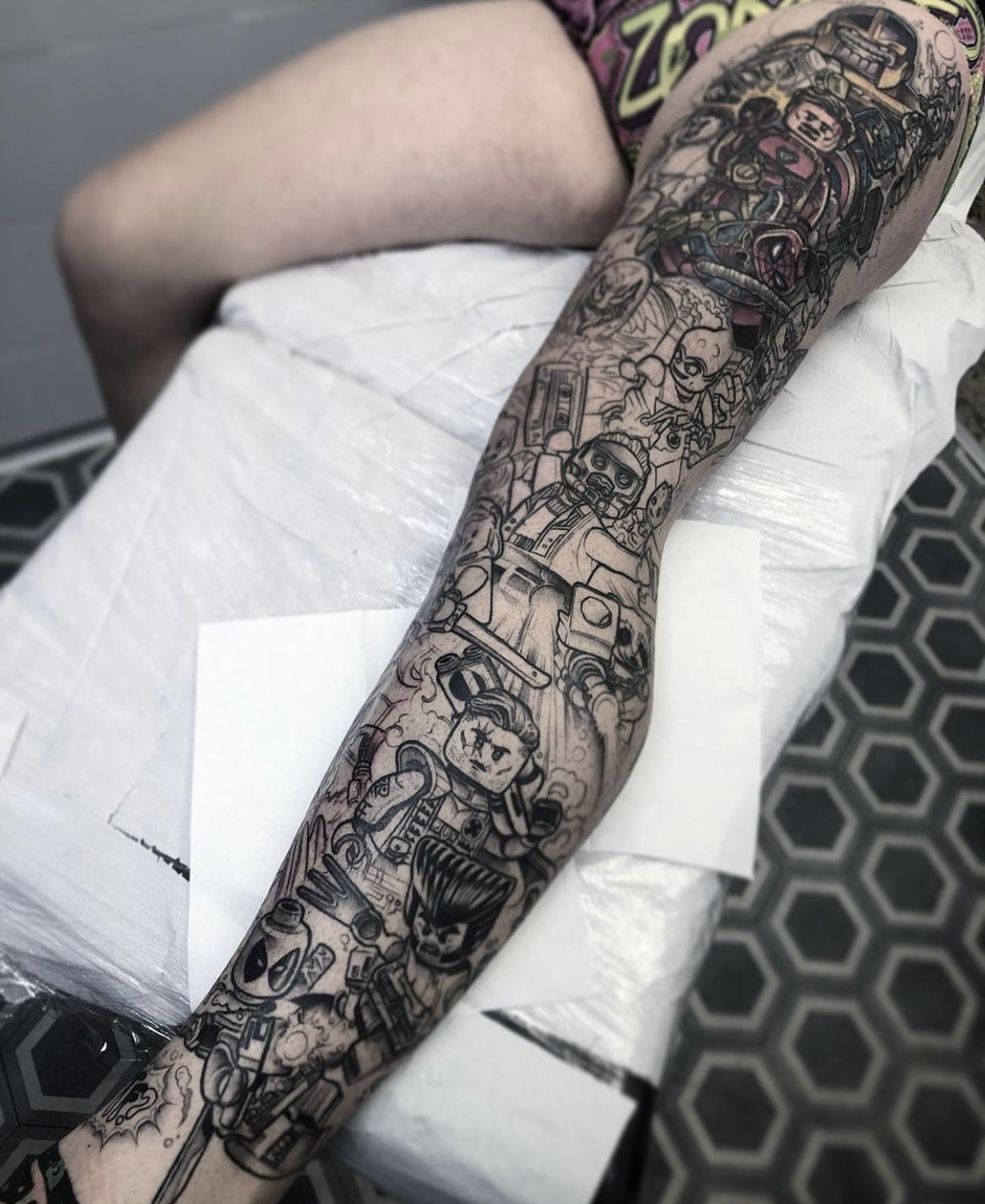 Love and Luck Novelty Tattoo Sleeve | Full Length Tattoo Sleeve