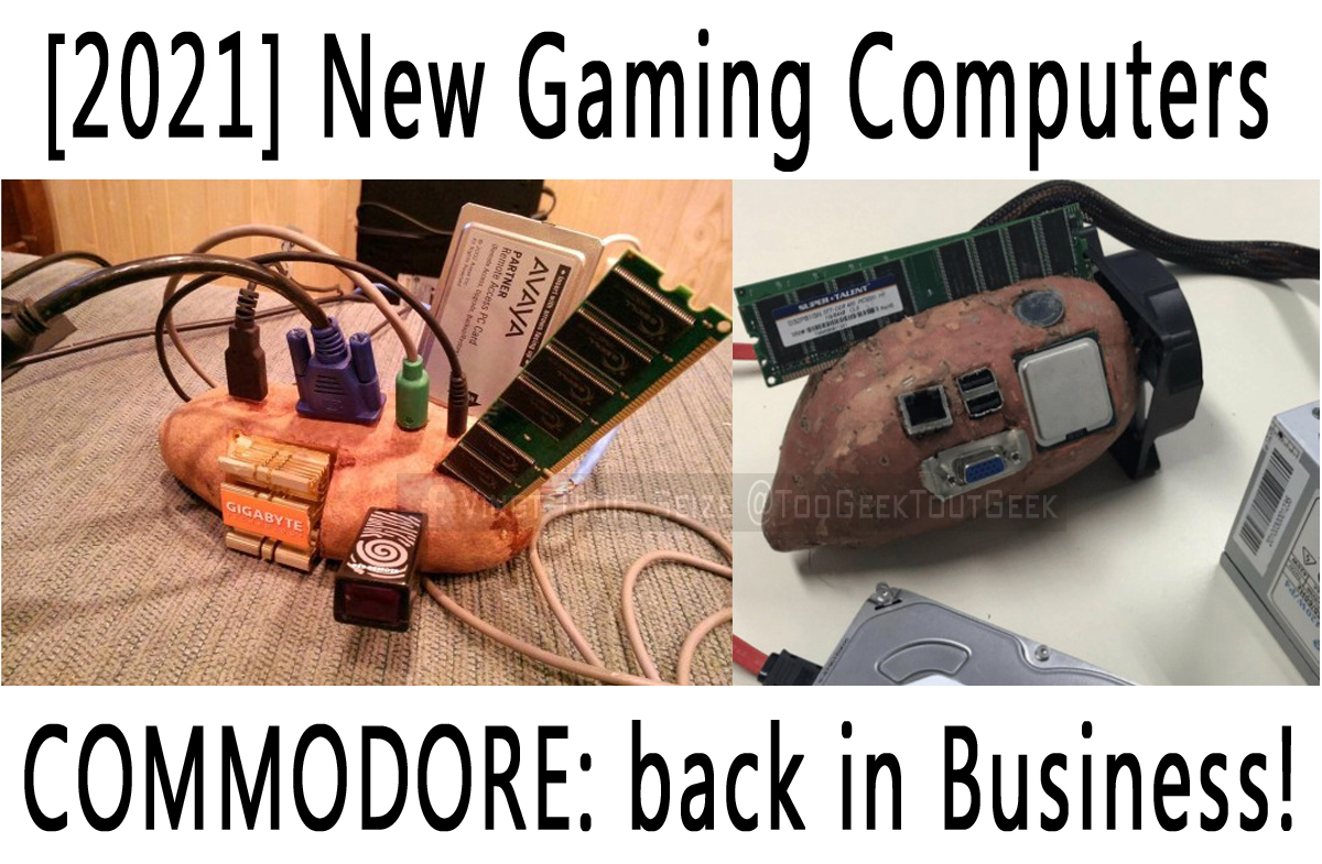 VingTroiSeize's tweet photo. ๐
#NotCommodore #NotBackInBusiness #Potato #computer #RAM #CPU https://t.co/uw3sHo36oK