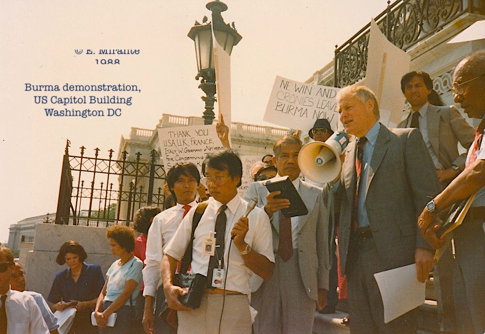 EdithMirante's tweet photo. 1. This History Thread is about relations between United States and Burma (Myanmar.) US govt. actions varied from positive to negative impacts, often with question of whether to trade or withhold trade. Exiles from Burma have been influential on policy. #WhatsHappeningInMyanmar https://t.co/wi80frQ4zU